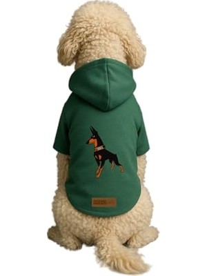 Frefly Store Baskılı Içi Polarlı Köpek ve Kedi Kıyafeti & Elbisesi - Turuncu Renk Kapüşonlu Hoodie B2AC0, Xs