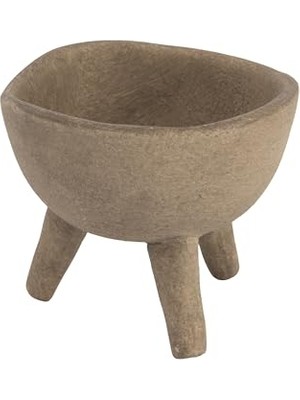 Frefly Store Küçük Saksı, Mat, Boz Kahverengi, Pişmiş Toprak, 7,6 cm