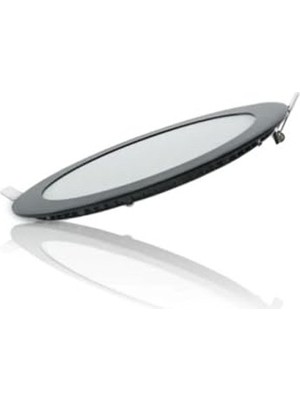 Frefly Store Siyah Metal Kasa ile 6400K Beyaz Işık Veren 6W Slim LED Panel Armatür