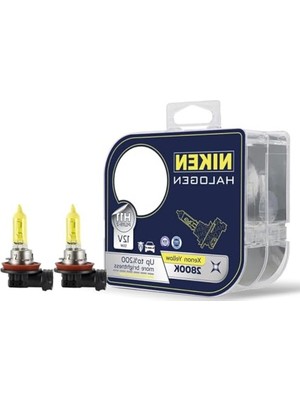 Frefly Store H11 55W Sarı Işık Ampul, 2800K Renk Sıcaklığı ile 2 Adet Set