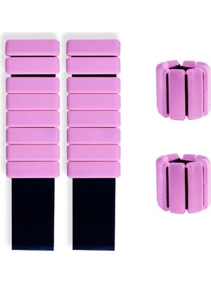 Frefly Store El ve Ayak Bilek Ağırlığı 500 gr x 2 Adet | Ayarlanabilir Ağırlıklı Bileklik Spor ve Fitness Ekipmanı (Pembe)