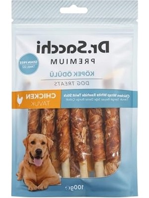 Frefly Store 5" Boyutunda Tahılsız Köpek Ödülü, Beyaz Sığır Derisi