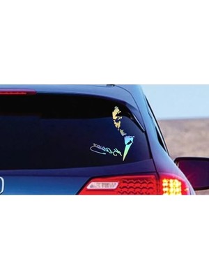 Frefly Store Atatürk ve Imza Sticker, Çok Renkli 40X32 cm Ölçüsünde