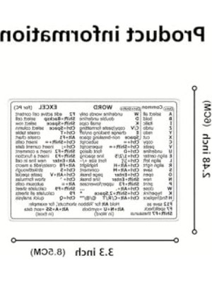 Frefly Store Word ve Excel Için Klavye Kısayol Tuş Rehber Sticker Seti - 2 Adet