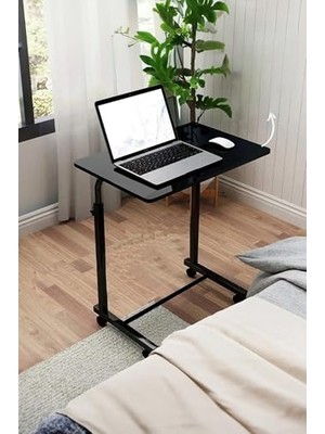 Frefly Store Tekerlekli Laptop Bilgisayar Çalışma Masası Eğim Yükseklik Ayarlı Akrobat Koltuk Sehpası