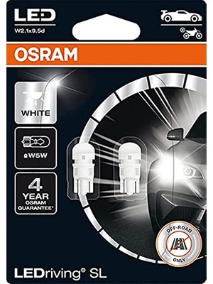 Frefly Store Osram W5W T10 LED Park Ampulü 12V 2825DWP (2’li Paket)          [enerji Sınıfı A]
