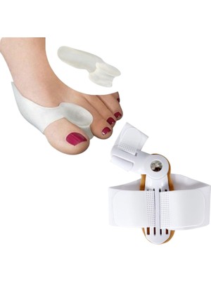1001 Halluks Valgus Için 1 Adet Başparmak Termoplastik Gece Ayırıcı Aparatı+ 1 Çift Çorap Içi,