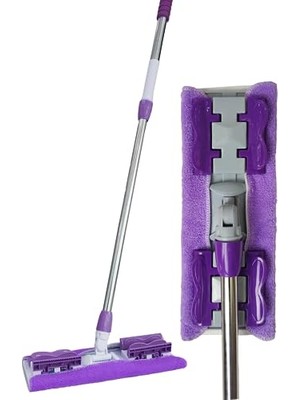 Frefly Store Mayaglory Sihirli Yer Mopu Fayans Duvar Yüzey Temizlik Mikrofiber Mandallı Mop, Teleskopik Saplı Istediğin Bezi Tak Kullan +1 Yedek Bezli