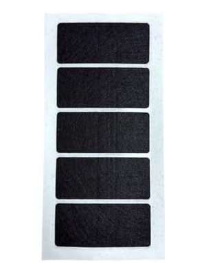 Frefly Store Siyah Keçe 5 Adet 4 * 9 cm Yapışkanlı Sandalye, Masa, Koltuk Altı Parke Koruma Keçesi