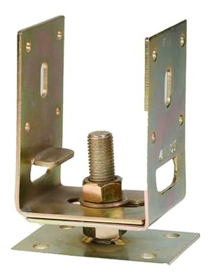 Frefly Store Pergule Ayağı, Ayarlanabilir 7-12 Cm, M14 Civatalı, Ekstra Dayanıklı, Tablalı, Galvanizli Metal, Pergola Ayağı, Bahçe, Kamelya, Tente, Çardak, Sundurma, Direk, Sabitleme Aparatı (2 Adet)