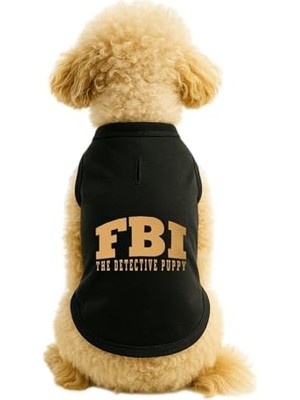 Frefly Store Kedi ve Köpek Kıyafeti & Elbisesi Siyah Fbı Atlet S