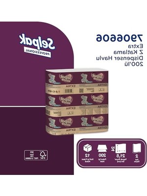 Frefly Store 12 x 200 Yapraklık Z Katlı Dispenser Havlu, Pratik Kullanım