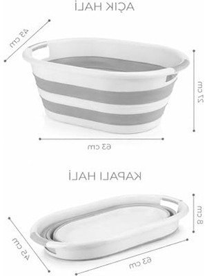 Frefly Store 38 Litre Kapasiteli Katlanabilir Silikon Çamaşır Sepeti, Ergonomik