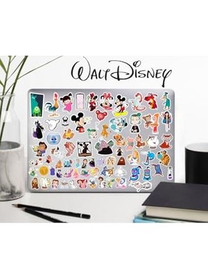 Frefly Store The Walt Disney Cartoons Seri 2 Sticker Telefon Laptop Notebook Tablet Defter Matara Stiker Etiket