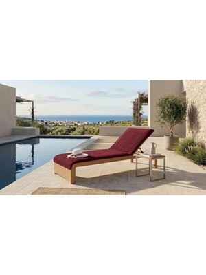 Frefly Store Bordo Şezlong Havlusu, %100 Pamuk, 75X200 cm Boyut