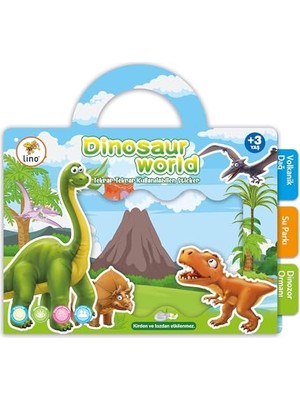 Frefly Store Tekrar Tekrar Kullanılabilen Sticker Dinosaur World
