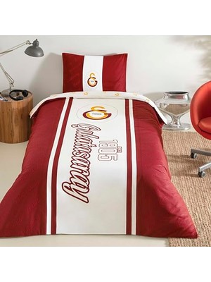 Frefly Store Taç Galatasaray 1905 Glow Standart Pamuk Nevresim Takımı, Kırmızı, Tek Kişilik