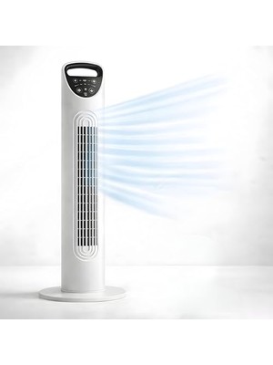 Frefly Store Kule Tipi Vantilatör, Uzaktan Kumandalı, 3 Kademeli Hız Ayarı, 7.5 Saat Zamanlayıcı, Salınımlı Sessiz Fan, 45W, Ev Ofis Yatak Odası Için