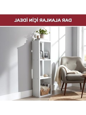 Frefly Store Modern Tasarım Yatay Dikey Kullanım Için Elmas Dekoratif Kitaplık