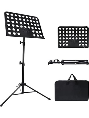 Frefly Store Nota Kağıdı Için Müzik Standı, Taşıma Çantalı Ayarlanabilir Müzik Standı, Profesyonel Müzik Kitabı Tutucu, Gitar, Ukulele, Keman Çalarlar Için Müzik Kağıdı Tutucu (1 Paket)