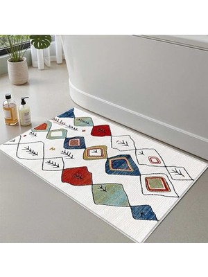 Frefly Store 2'li Set Kaymaz Banyo Paspası Su Emici Yumuşak Halı