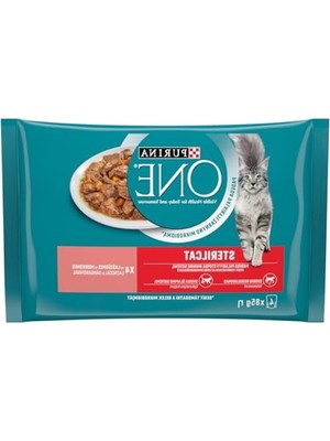 Frefly Store Somonlu Kısırlaştırılmış Kediler Için Yaş Kedi Maması, 85 Gram (4 Adet)