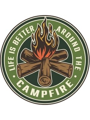 Frefly Store Adventure Camping Ateş Fire Off Road Sticker 13 x 13 cm