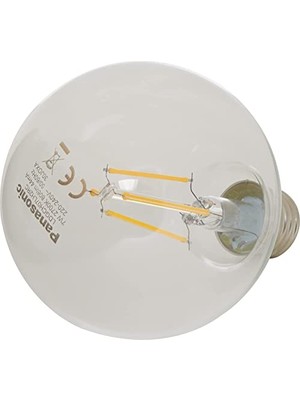 Frefly Store Panasonıc E27 Fil G95 Lamba, Sarı Işık 7W 806LM 2700K Clear