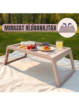 Frefly Store Portatif Laptop Sehpası - Katlanabilir ve Çok Amaçlı, 56X36X26 cm Boyut
