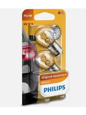 Frefly Store Philips P21/4W, VISION12V Orijinal Ekipman Otomotiv Ampulü, 2'li Paket