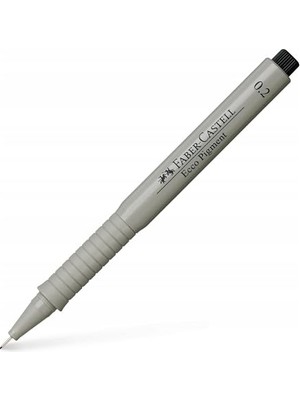 Frefly Store Faber-Castell Ecco Pigment Teknik Çizim Kalemi, 0.2 mm Uç, Işık ve Su Geçirmez Mürekkep, Cetvel ve Şablon Uyumlu