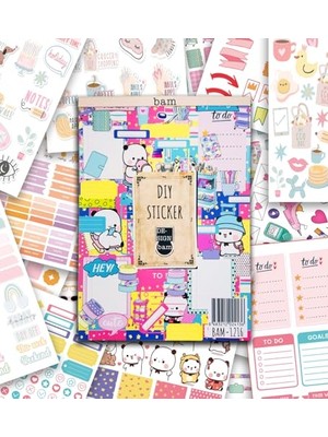 Frefly Store Girl Power My Dıy Sticker Book 24 * 17 cm 16 Sayfa Özel Tasarım Rengarenk Sticker Kitabı