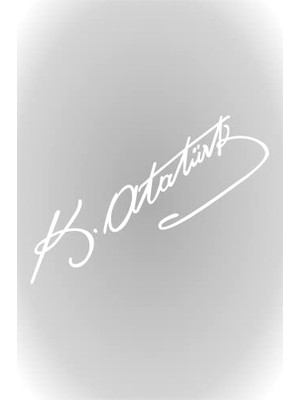 Frefly Store Kemal Atatürk Imza Sticker Araba, Oto Araç Sticker Beyaz 15 x 4 cm