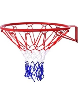 Frefly Store Basketbol Çemberi, 45 Cm, Tek Katlı Fileli, Kırmızı