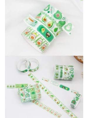 Frefly Store 4 Rulo Sevimli Washi Bant Seti - Kawaii Tasarım