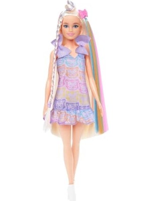 Frefly Store Barbıe Upuzun Muhteşem Saçlı Bebekler™ Bebek Barbie Upuzun Muhteşem Saçlı Bebekler Serisi Bebek ve Aksesuarları, 2 Farklı Kombiniyle Upuzun Saçlı Sarışın Bebek JCT72 | Ekstra Uzun Saç ve 2 Görünümlü,