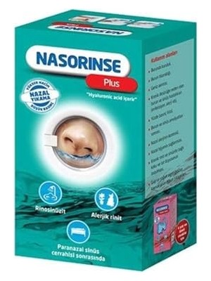 Frefly Store Nasorınse Plus Hyalunorık Asit Içeren Yüksek Hacim Düşük Basınçlı Nazal Duş (25 Poşetli)