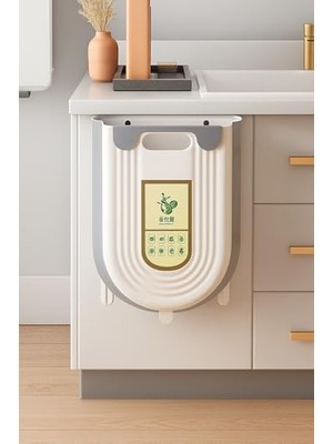 Frefly Store Kyrotech Katlanabilir Körüklü Mutfak Dolap Içi Çöp Kovası – 20KG Taşıma Kapasiteli, Kompakt ve Dayanıklı Atık Kutusu, Kolay Montajlı Plastik Çöp Kovası, Pratik ve Hijyenik Kullanım, 13X22X25 cm
