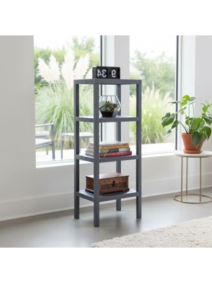 Frefly Store 4 Katlı Yer Tasarruflu Köşe Rafı, Çok Amaçlı, 38X29X100 cm