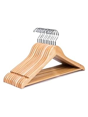 Frefly Store Askıcı Lüks Cilalı Ahşap Askı 12 Adet