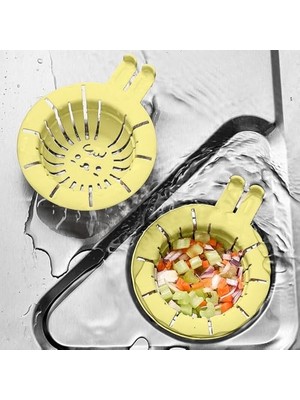 Frefly Store 2 Adet Mutfak Evyesi Süzgeci Mix Renk, Mutfak Lavabo Dreneaj Tahliye Süzgeci, Kolay Temizlenen Lavabo Tahliye Filtre Sepeti, Lavabo Gider Koruyucu