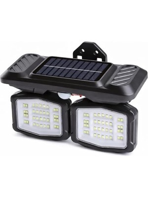 Frefly Store Panter Solar Hareket Sensörlü 72 Smd Beyaz LED Duvar Lambası 800 Lümen, 5W, Çift Başlıklı 120° Ayarlı, Type-C + Güneş Enerjili, 3 Modlu, IP65 Su Geçirmez Bahçe Balkon Dış Mekan Aydınlatma          [en