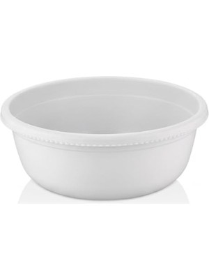 1001 Plastik Badya Çok Amaçlı Banyo ve Mutfak Leğeni Beyaz (2,5 Litre)