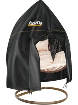 Frefly Store Haegs Bahçe Salıncağı Örtüsü, Rattan Salıncak Koltuk Koruma Kılıfı Brandası, Hamak Sandalye Dış Mekan Su Geçirmez Mobilyası Koruyucu Örtü - 190 x 115CM