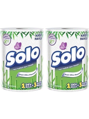 Frefly Store Solo Bambu Dev Rulo Havlu 1:3 (2 Paketi)