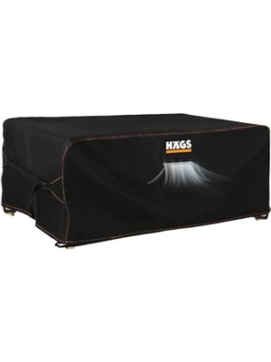 Frefly Store Haegs Bahçe Mobilyası Örtüsü, 180-150-90CM, Ağır Hizmet Oxford Kumaş, Su Geçirmez, Dış Mekan Veranda Masa Örtüsü, Havalandırmalı Masa ve Sandalye Koruma Kılıfı Siyah