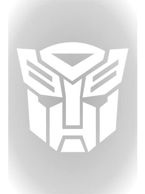 Frefly Store Transformers Temalı 10 x 11 cm Oto Sticker, Beyaz Renk