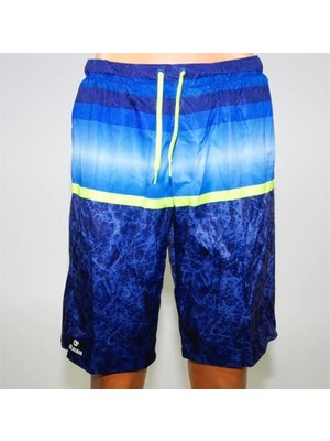 Frefly Store Erkek Boardshort Şort Mayo Uzun Deniz Havuz Alı Short Mavi Mavi M