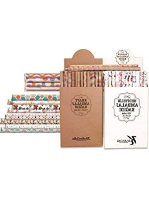 Frefly Store 70X100 cm Kraft Desenli Ambalaj Kağıdı, Kaliteli Malzeme
