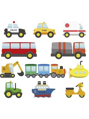 Frefly Store Küçük Araçlar Çocuk Odası Duvar Sticker